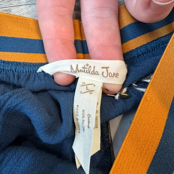 Matilda Jane NWT Blue Wide Leg Loose Fit Pants Q10 - Picture 7 of 9